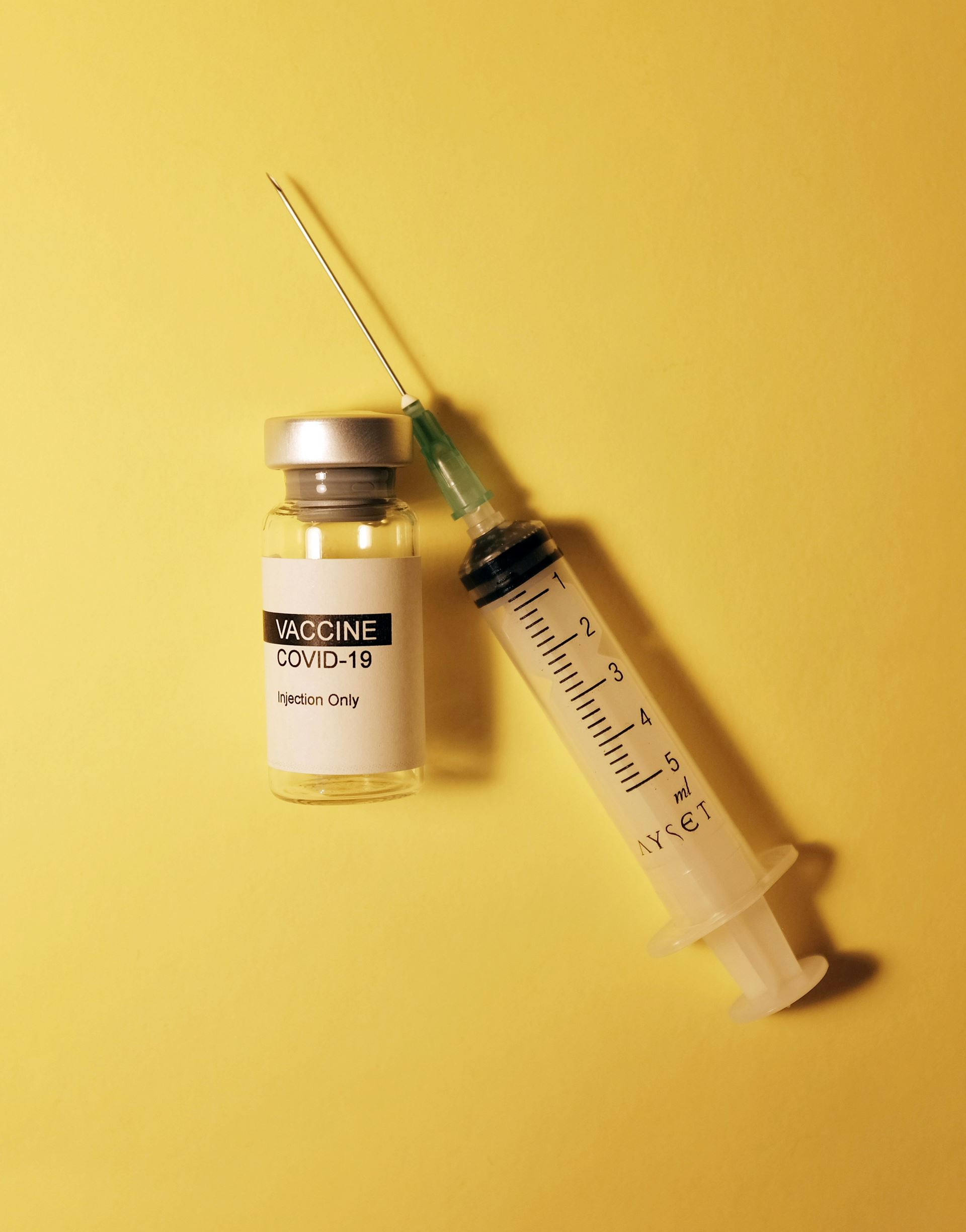 Vaccination needle and bottle